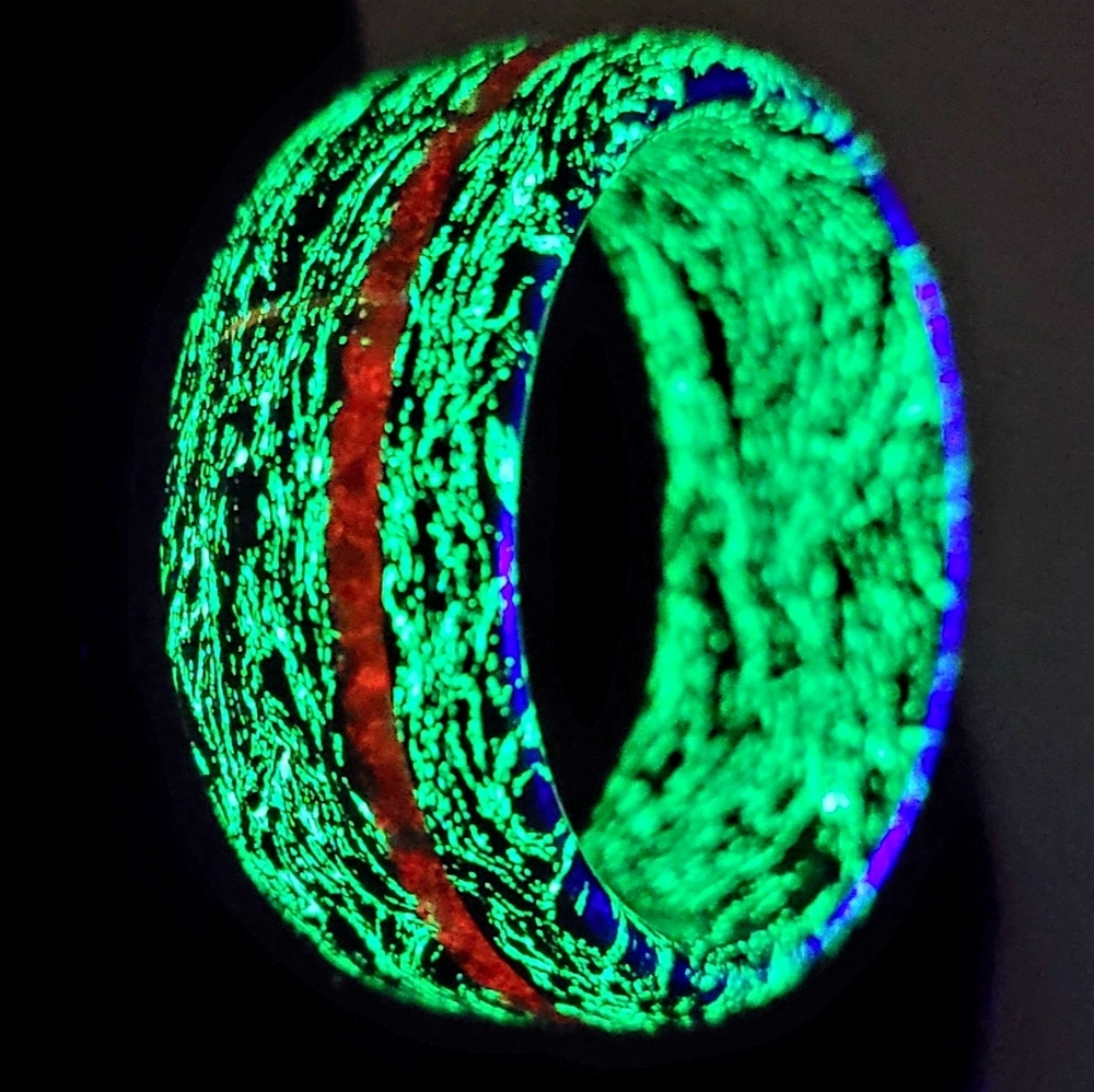 Custom handbag carbon fiber glow ring